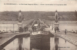 CPA 45 Loiret Briare Le Pont Canal Ouvert à La Circulation Le 16 Septembre 1896 Péniche - Briare