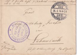 ALLEMAGNE 1916 LETTRE FELDPOST EXPEDITION DES 123 INFANTERIE DIVISION - Storia Postale