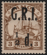~~~ Deutsche Kolonien Samoa GRI 1914 - Kaiseryacht - Mi. 1 ** MNH - CV 45 Euro - Kleine Originale Gummifalte ~~~ - Colony: Samoa