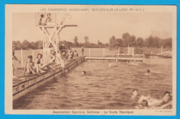 CPA-49-SEICHES-SUR-LE LOIR -TANNERIES ANGEVINES - Le Stade Nautique - Animation* TOP* 2 SCANS - Seiches Sur Le Loir