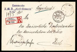 Beleg Deutsche Marine Schiffspost 1895-1939 - Altri & Non Classificati