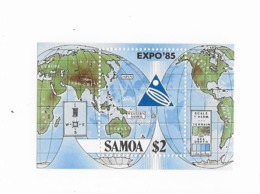 Samoa Bloc Feuillet  N° 36**Expo 1985 - Samoa (Staat)