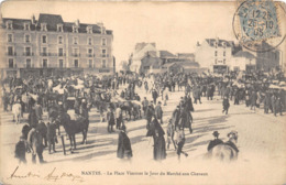 44-NANTES- LA PLACE VIARMES LE JOUR DU MARCHE AUX CHEVAUX - Nantes