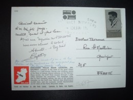 CP Pour La FRANCE TP JM SYNGE 4 OBL.MEC.5 AUG 1971 - Cartas & Documentos