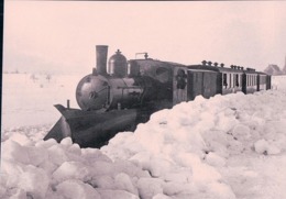 Chemin De Fer, Lausanne Echallens Bercher, Train Chasse-neige Près Assens, Photo 1916 Retirage, LEB 17.4, 10x15 - Assens