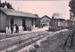 Chemin De Fer, Lausanne Echallens Bercher, Train à Vapeur En Gare De FEY, Photo Retirage, BVA LEB 17.2, 10x15 - Bercher