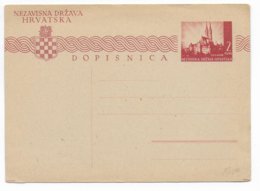 CROATIE - 1941 - Mi Nr P4A II - CARTE ENTIER NEUVE - Croacia