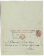 ITALIA - 1902 (DRUCKJAHR 1898) - Mi Nr P32 RARE ! - CARTE ENTIER Avec REPONSE PAYEE De MOLTRASIO => PARIS - Interi Postali