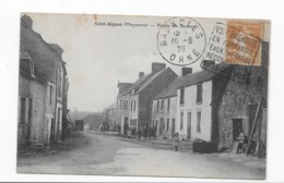 53  SAINT AIGNAN   ROUTE DE JAVRON PAS COURANTE     1928  VOIR LES    2 SCANS - Saint Aignan Sur Roe