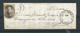 TB LAC 1853 HEYST OP DEN BERG - Boite Rurale Y (boisschot) -   Oblitération D25 - Lire - 1851-1857 Médaillons (6/8)