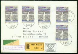 Br Austria Registered Cover Sent To Germany, Mainz Kostheim | Bregenz 7.12.1977 FDC - 1971-80 Covers