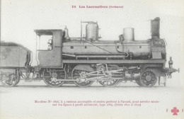 CARTE POSTALE ORIGINALE ANCIENNE : LOCOMOTIVE FRANCAISE A VAPEUR ( ORLEANS ) MACHINE 1806 - Matériel