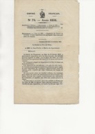 DECRET SUR 8 PAGES NOTIFIANT ITINERAIRE DU RECRUTEMENT CONSEIL DE REVISION CANTONS PUY DU DOME - 1856 - Decrees & Laws
