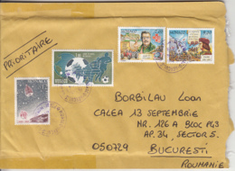 TELECOM, SOCCER, LOUIS II, LUCIEN, STAMPS ON COVER, 2019, MONACO - Storia Postale