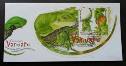 Vanuatu Fiji Banded Iguana 2007 Reptiles (FDC) *odd Shape *signed *rare - Vanuatu (1980-...)