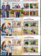 FAMILLE  ROYALE  D' ANGLETERRE   PERF. + IMPERF.   + FAMILLE  ROYALE  DE  BELGIQUE   6  SHEETS    MNH** - Nuevos