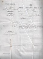 Raro Telegrama Da Estação Telegráphica De Lagos, 1869. Direcção Dos Telegraphos E Pharoes Do Reino. Algarve. 2sc. Anvers - Cartas & Documentos