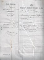 Raro Telegrama Da Estação Telegráphica De Lagos, 1869. Direcção Dos Telegraphos E Pharoes Do Reino. Algarve. 2sc. Anvers - Lettres & Documents