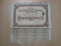 ACTION DE 100 FRANCS SOCIETE INDUSTRIELLE COMMERCIALE & IMMOBILIERE DE L'AVENUE MALAKOFF 1907 - Altri & Non Classificati