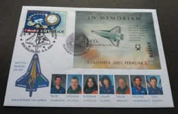 Hungary - Austria Joint Space Shuttle Mission 2003 (FDC) *silver Foil  *dual PMK *unusual *rare - Lettres & Documents