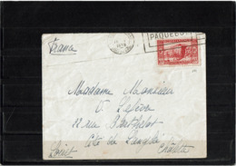 LCTN57/2 - ALGERIE LETTRE POSTEE A BORD 10/1/1938 - Brieven En Documenten