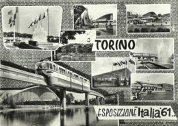 5576 "TORINO-ESPOSIZIONE ITALIA 61"8 VEDUTE- CART. POS.  NON SPED. - Expositions