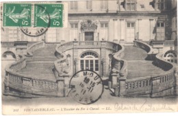 FONTAINEBLEAU S Et M Carte Postale Paire 5c Semeuse De Carnet Yv 137 Dest Moux Nièvre Ob 1911 - Lettres & Documents