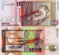 CAPE VERDE 1000 "SPECIMEN" Escudos From 2002, P65s, UNC - Specimen