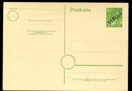BERLIN P1d Postkarte Dünner Karton ** 1949  Kat. 13,00 € - Cartes Postales - Neuves