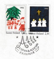 FINLAND 1993 Christmas / Brownies / Angels: Promotional Postcard CANCELLED - Brieven En Documenten