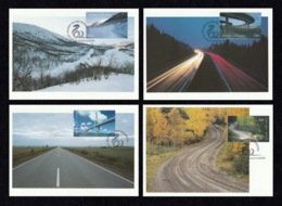 FINLAND 1999 The Road: Set Of 4 Maximum Cards CANCELLED - Tarjetas – Máximo