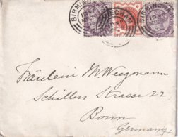 GRANDE-BRETAGNE 1895 LETTRE DE BIRMINGHAM POUR BONN - Cartas & Documentos