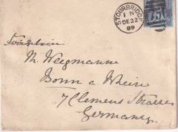 GRANDE-BRETAGNE 1889 LETTRE DE STOURBRIDGE POUR BONNE - Storia Postale