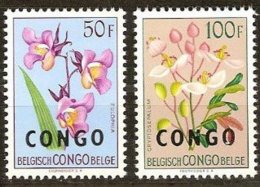 Congo 1960 Yvertn° 398-99 *** MNH Cote 57,50 € Flore Bloemen Flowers - Unused Stamps