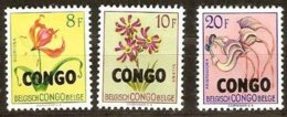 Congo 1960 Yvertn° 395-97 *** MNH Cote 10 € Flore Fleurs Bloemen Flowers - Ongebruikt