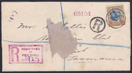 NEW ZEALAND - TASMANIA RARE FIELDING REGISTERED 1903 - Lettres & Documents