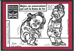 CPM Angleterre Satirique Caricature Jihel Tirage Limité Numéroté Signé En 150 Ex. Ours John Major Thatcher - Other & Unclassified