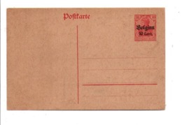 BELGIQUE OCCUPATION ALLEMANDE ENTIER CARTE LETTRE BELGIEN 8 CENT. NEUF - Occupazione Tedesca