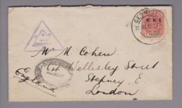 Südafrika 1902-01-31 Germision 1 Penny Mit Aufdruck "E.R.I." R-Brief Nach London - Orange Free State (1868-1909)