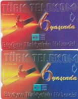 Turkey, N-169,  6th Annv. Of TT, Satellite,  2 Scans.   2 Different Colors - Turquie