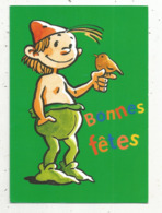 Cp, BANDES DESSINEES , Bonnes Fêtes Avec Le LUTIN FARFALOU ,voyagée 1998 - Comicfiguren