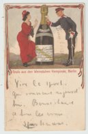 Alte Postkarte - Künstler Sign. Fritz Schoen BERLIN, Restaurant Weinstuben Kempinski, Offizier - Marianne - Sonstige & Ohne Zuordnung