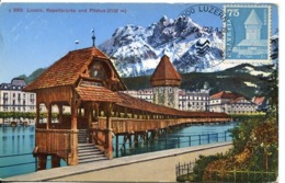 48184 Switzerland, Maximum 1978 Luzern The Bridge, Pont De Lucerne, Brucke  Vintage Card - Cartes-Maximum (CM)