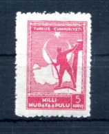 1941-44 TURCHIA Beneficenza N.87 MNH ** - Wohlfahrtsmarken