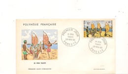 POLYNÉSIE FRANÇAISE ANNÉE 1966 ENVELOPPE 1er JOUR - Briefe U. Dokumente
