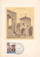 Saint Marin - Carte Postale De 1957 - Oblit Républica Di San Marino - Cate Maximum  ? - Lettres & Documents