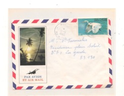 POLYNÉSIE FRANÇAISE ANNÉE 1983 ENVELOPPE De ILE DE TANARIFFE Pour LA GARDE  (VAR) - Cartas & Documentos