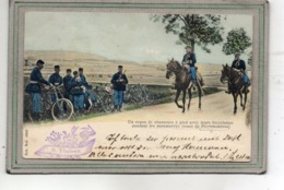 CPA - PROVENCHERES (88) - Militaria - Repos De Chasseurs Avec Bicyclettes En 1904 - Provencheres Sur Fave