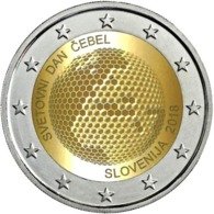 ESLOVENIA  2€ 2.018  2018  BIMETALICA "DIA MUNDIAL DE LAS ABEJAS"  SC/UNC T-DL-12.292 - Slovenia