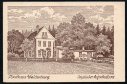 C8871 - Waldenburg Forsthaus - H. Kreil Zeichnung - Besitzer Kurt Bach - Waldenburg (Sachsen)